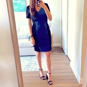 Black and blue dress